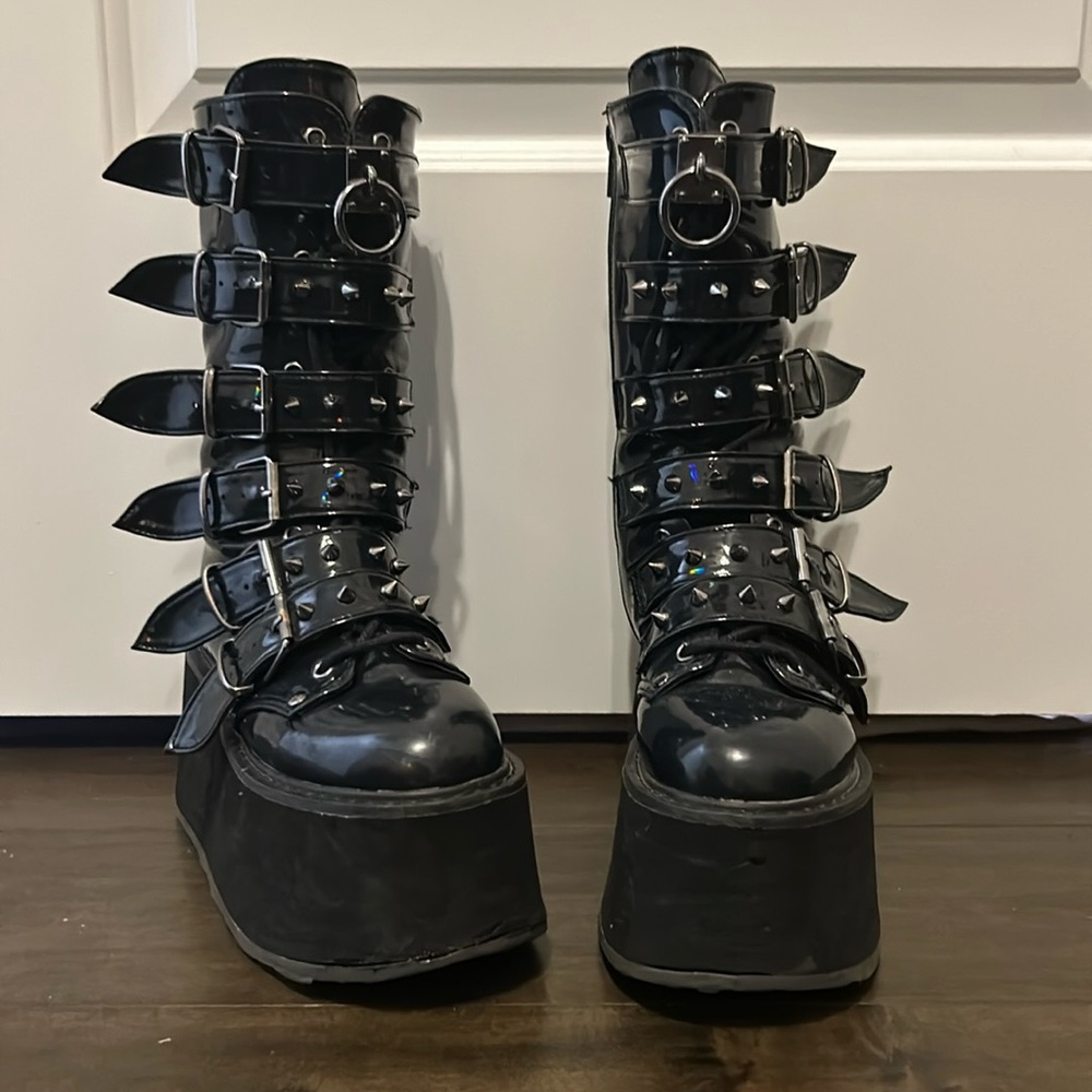 Demonia 225 DAMNED shoe boot women's size 6 Vegan leather